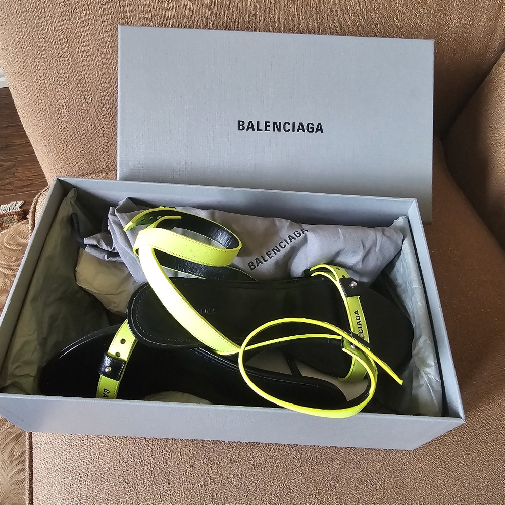 Balenciaga - Afterhour 90 leather sandals Size 37 - Picture 12 of 13